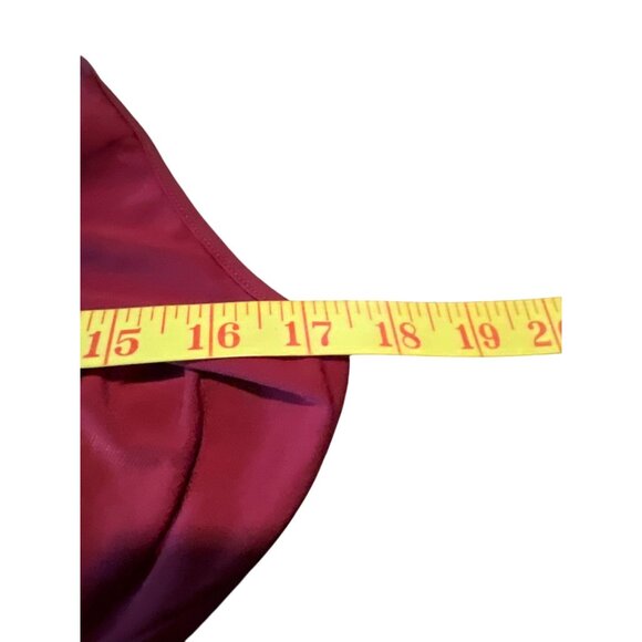 BCBGeneration Draped Pocket V-Neck Cocktail Dress Size M Burgundy - Picture 7 of 9